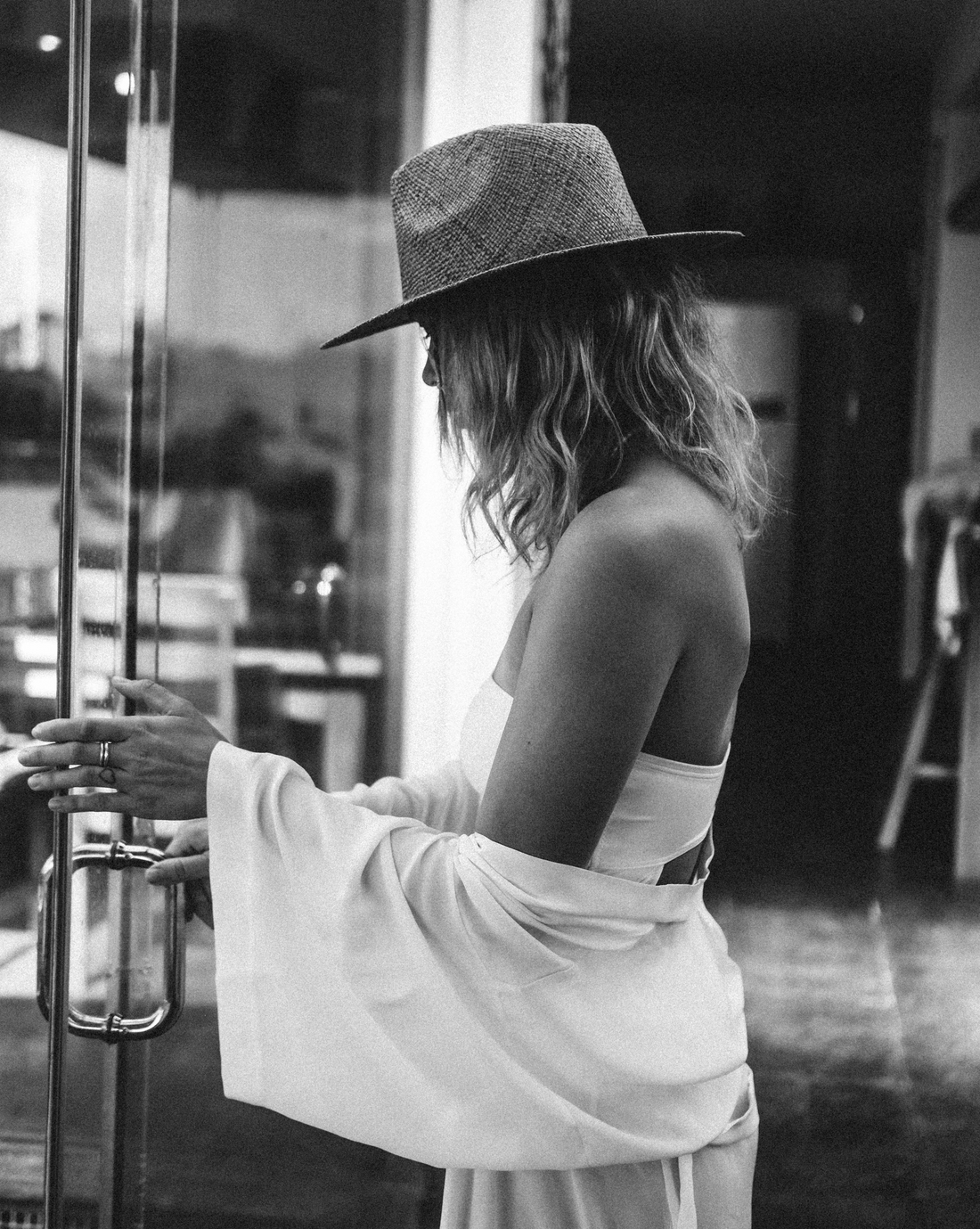 Coastline Black - Straw Fedora